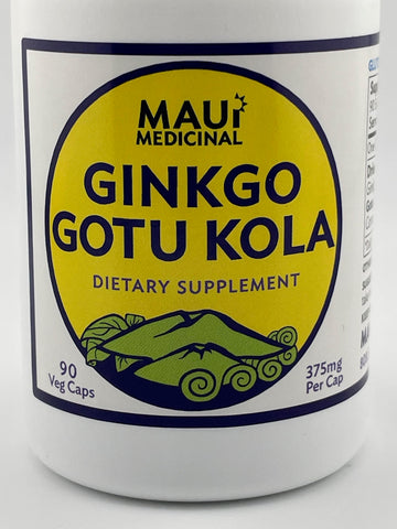 Ginkgo + Gotu Kola Extract 90 Vcaps - 375 mg per capsule