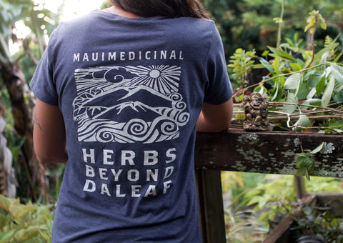 WOMENS SUPER SOFT MAUI MEDICINAL V NECK TEE SHIRT
