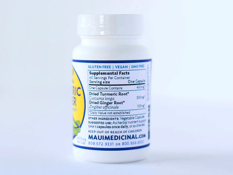 Turmeric Plus Ginger 90 Vcaps - 400mg per capsule