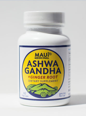 ASHWAGANDHA Plus GINGER  90 Veggie Capsules - 400 mg per capsule (Organic)