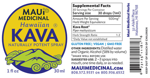 Hawaiian KAVA 1oz. - Spray Top