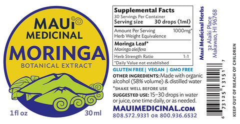 Moringa 1oz. Extract "Mauifarmacy Grown"