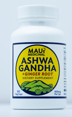 ASHWAGANDHA Plus GINGER  90 Veggie Capsules - 400 mg per capsule