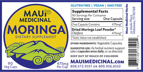 Moringa 90 Veggie Capsules - 475 mg per cap